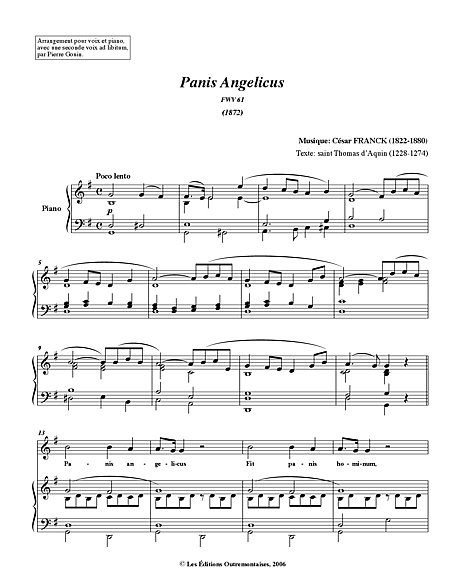 SPARTITO PANIS ANGELICUS SCARICA